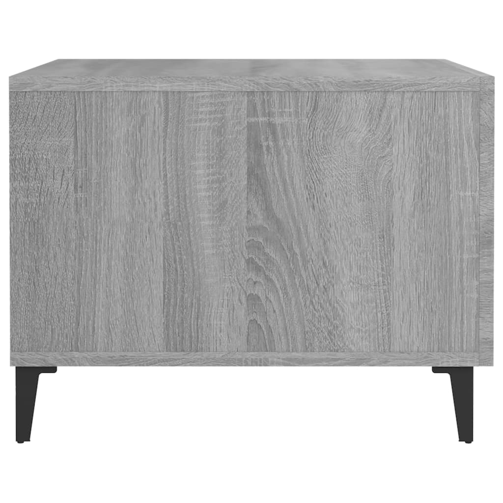 vidaXL Măsuță de cafea cu picioare metalice, gri sonoma, 50x50x40 cm vidaXL Măsuță de cafea cu picioare metalice, gri sonoma, 50x50x40 cm