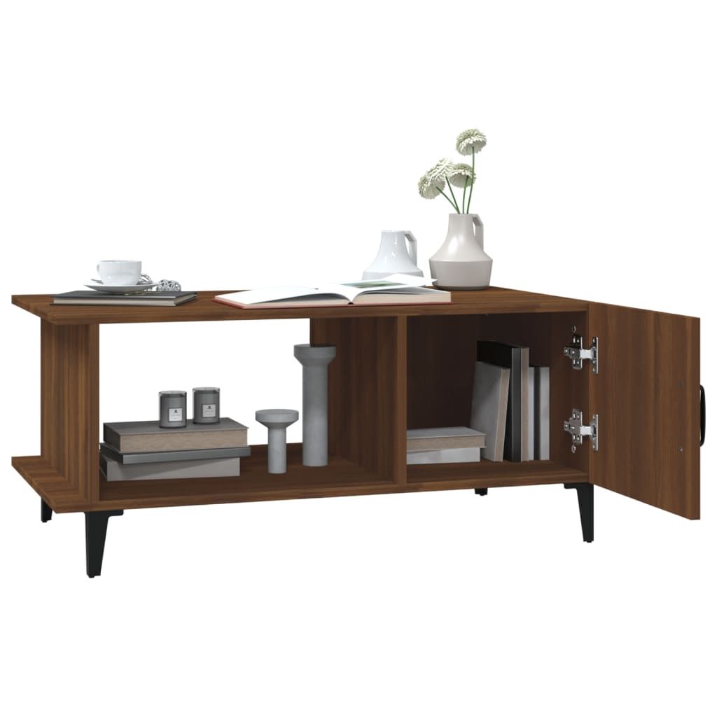 vidaXL Măsuță de cafea, stejar maro, 90x50x40 cm, lemn prelucrat vidaXL Măsuță de cafea, stejar maro, 90x50x40 cm, lemn prelucrat