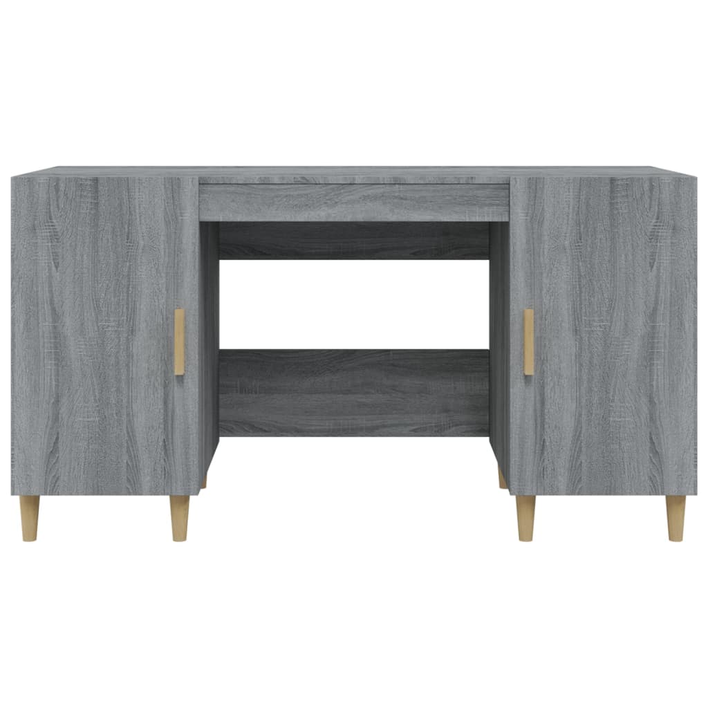 vidaXL Birou, gri sonoma, 140x50x75 cm, lemn compozit