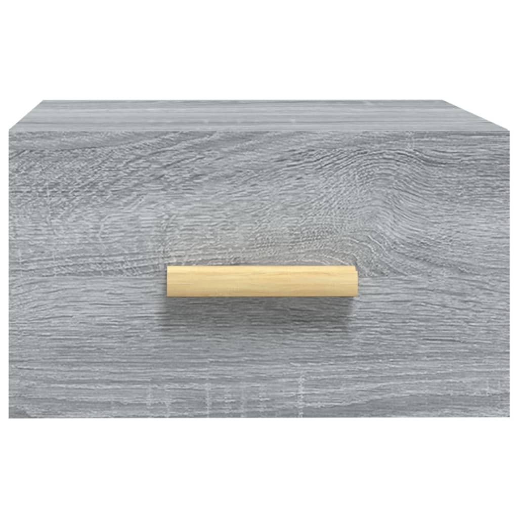 vidaXL Noptieră montată pe perete gri Sonoma 35x35x20 cm