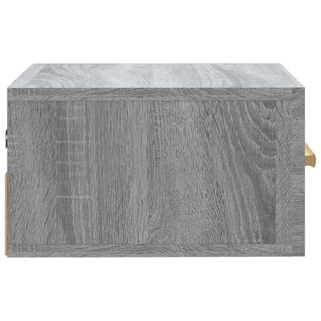 vidaXL Noptieră montată pe perete gri Sonoma 35x35x20 cm