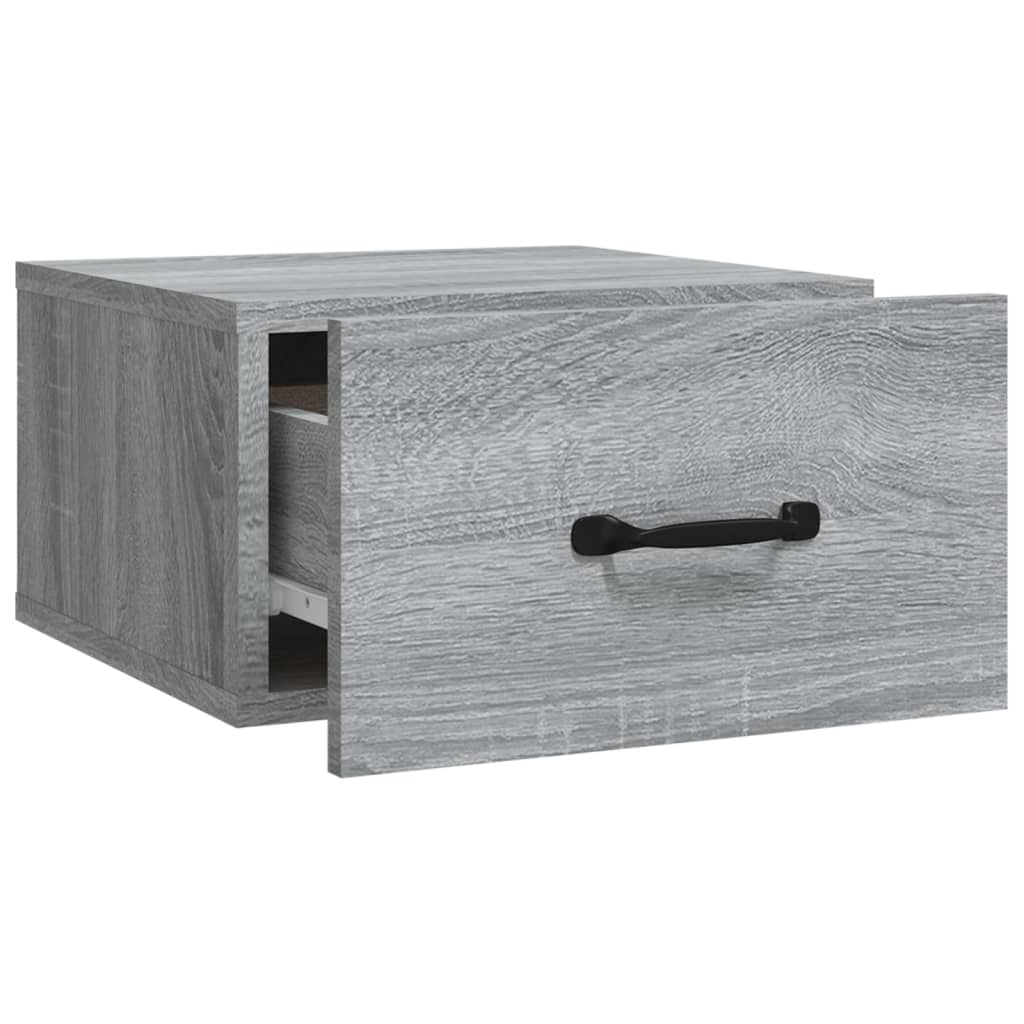vidaXL Noptiere de perete, 2 buc., sonoma gri, 35x35x20 cm