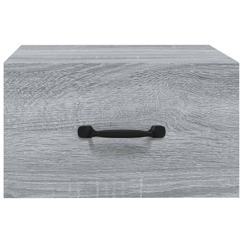 vidaXL Noptiere de perete, 2 buc., sonoma gri, 35x35x20 cm