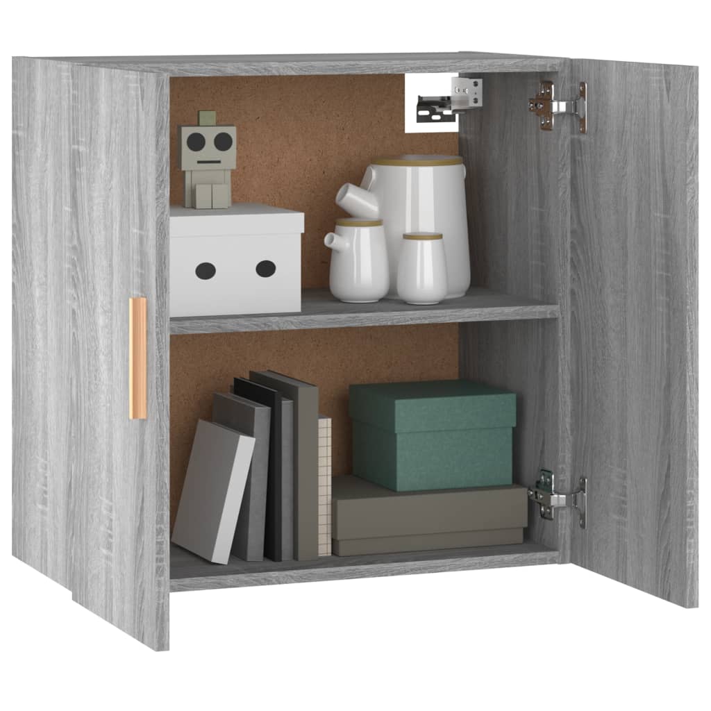 vidaXL Dulap de perete, sonoma gri, 60x30x60 cm, lemn prelucrat