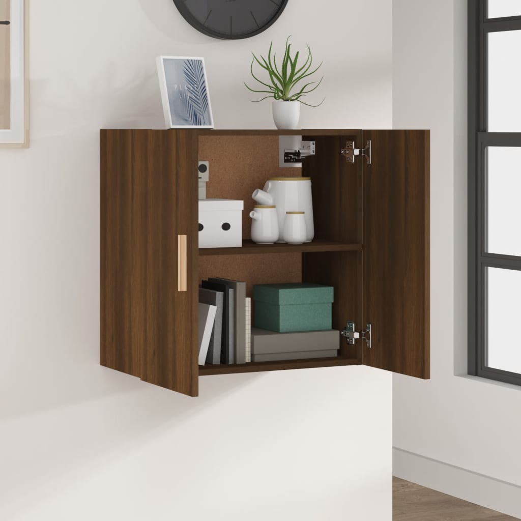 vidaXL Comodă TV de perete, stejar maro, 60x30x60 cm, lemn prelucrat vidaXL Comodă TV de perete, stejar maro, 60x30x60 cm, lemn prelucrat