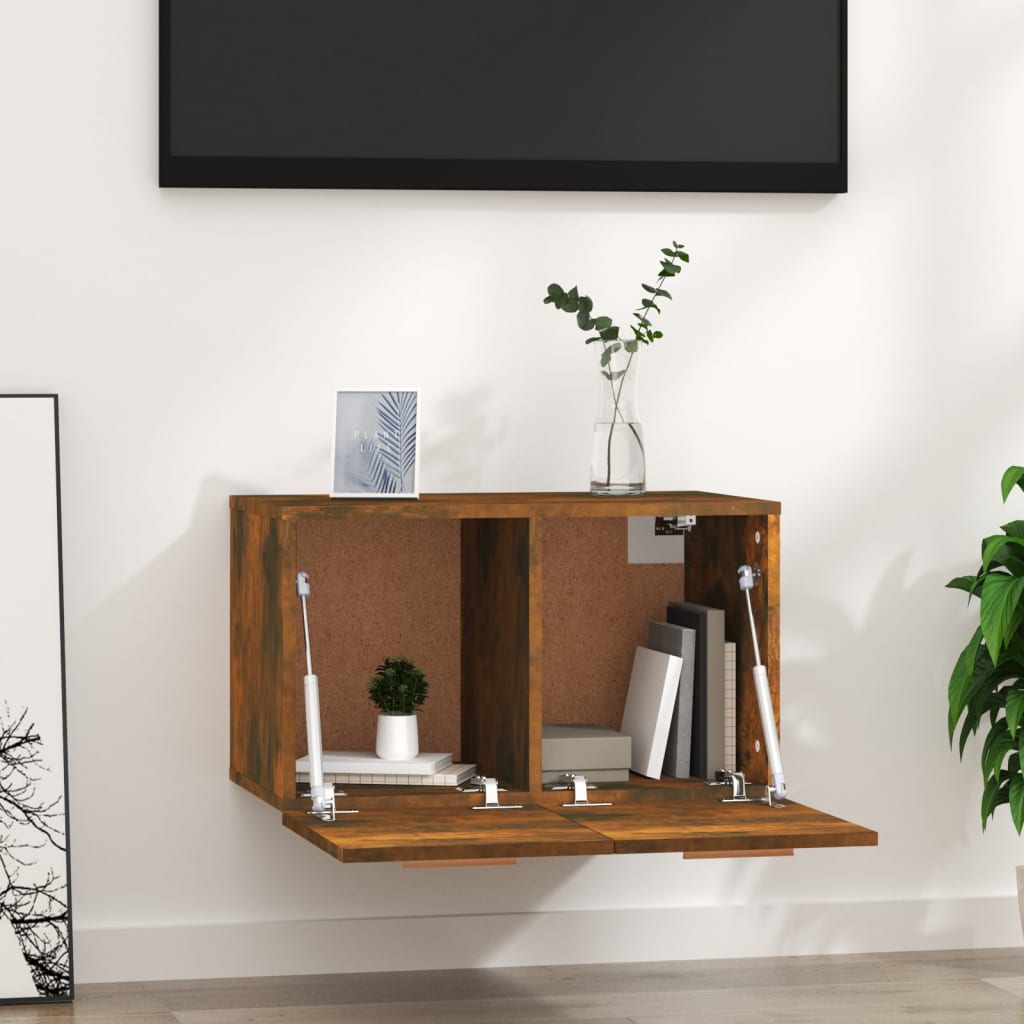 vidaXL Dulap de perete, stejar fumuriu, 60x36,5x35 cm, lemn prelucrat