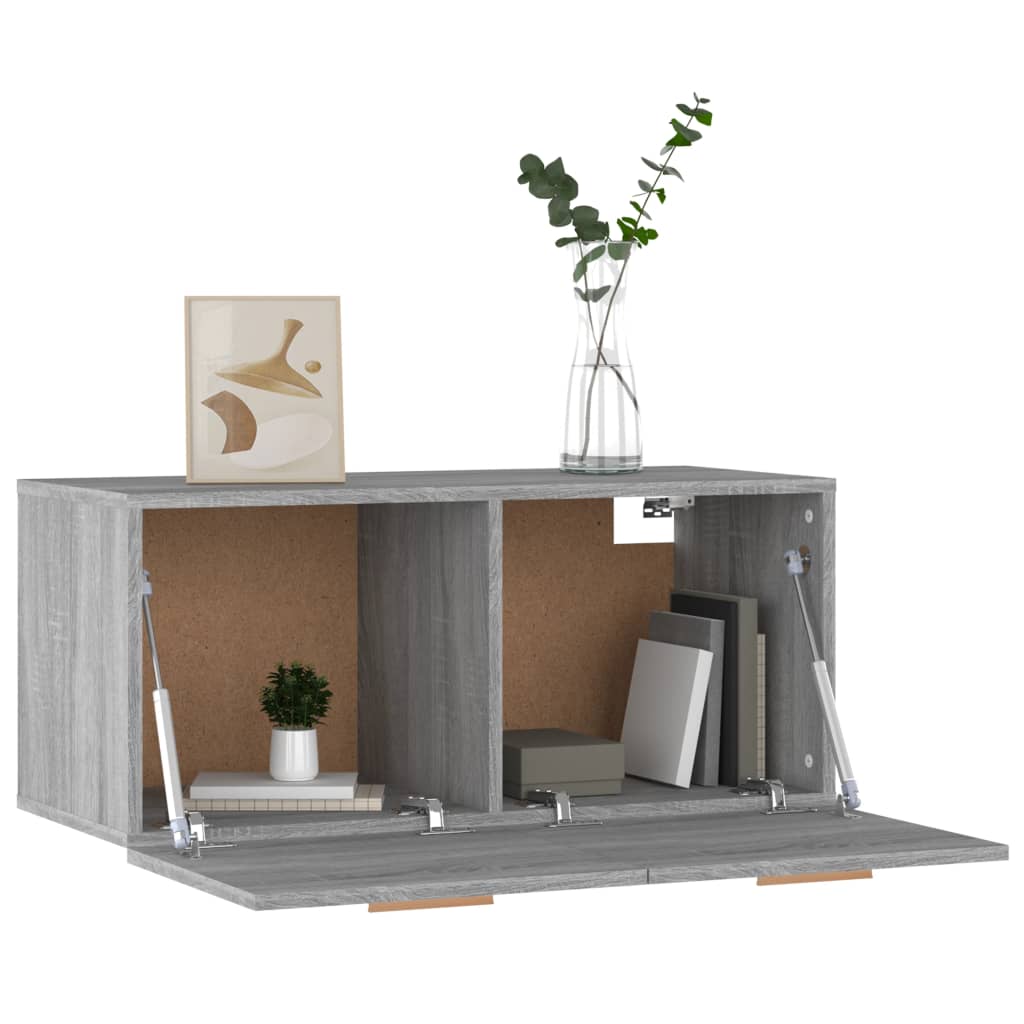 vidaXL Dulap de perete, gri sonoma, 80x35x36,5 cm, lemn compozit vidaXL Dulap de perete, gri sonoma, 80x35x36,5 cm, lemn compozit