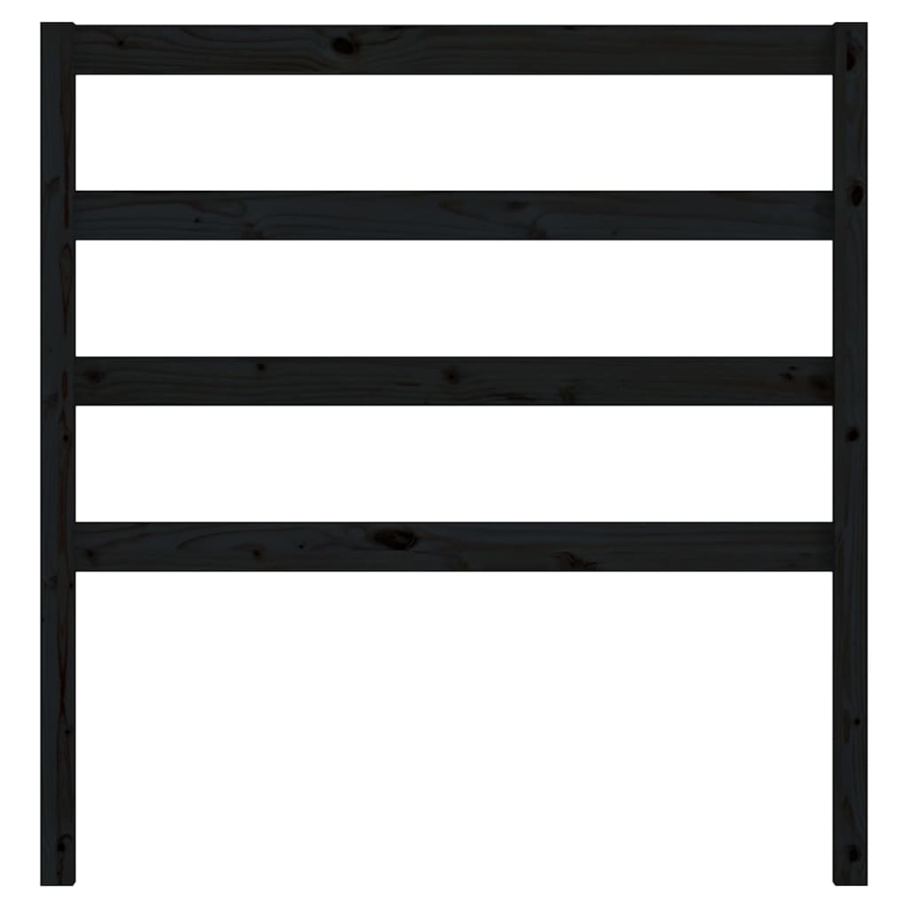 vidaXL Tăblie de pat, negru, 81x4x100 cm, lemn masiv de pin