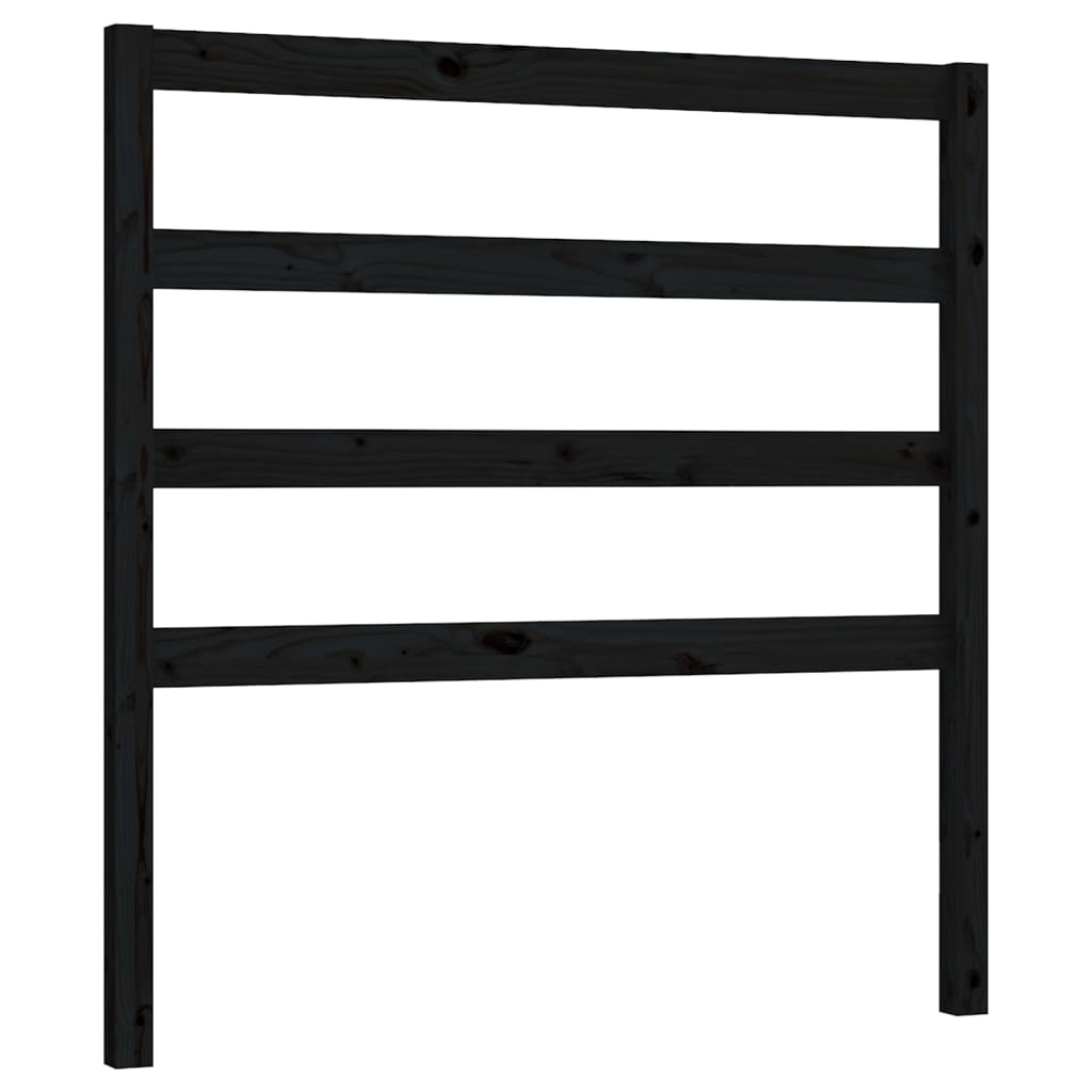 vidaXL Tăblie de pat, negru, 96x4x100 cm, lemn masiv de pin