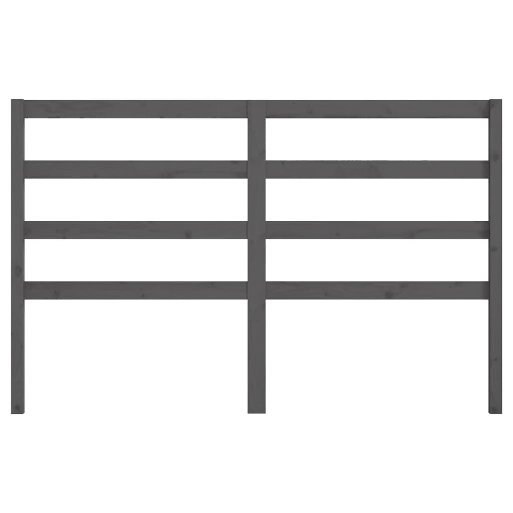 vidaXL Tăblie de pat, gri, 126x4x100 cm, lemn masiv de pin vidaXL Tăblie de pat, gri, 126x4x100 cm, lemn masiv de pin