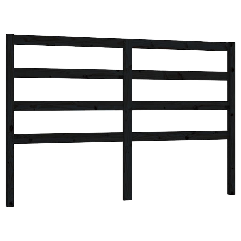 vidaXL Tăblie de pat, negru, 166x4x100 cm, lemn masiv de pin