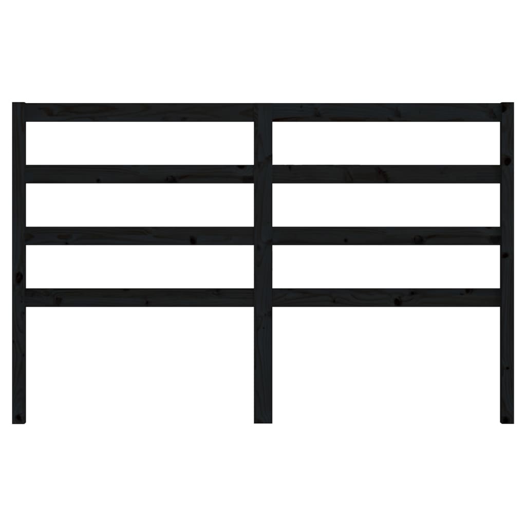 vidaXL Tăblie de pat, negru, 166x4x100 cm, lemn masiv de pin