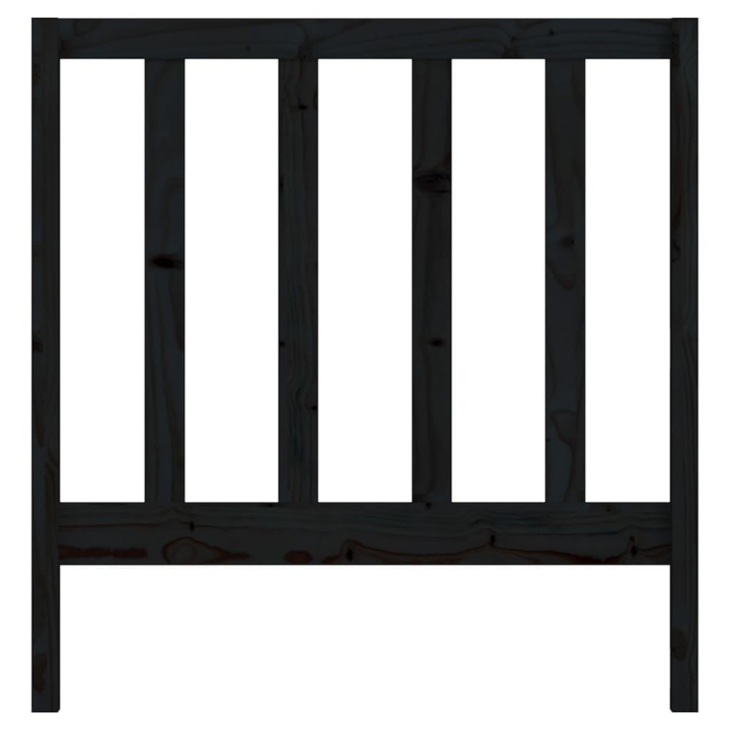 vidaXL Tăblie de pat, negru, 81x4x100 cm, lemn masiv de pin vidaXL Tăblie de pat, negru, 81x4x100 cm, lemn masiv de pin