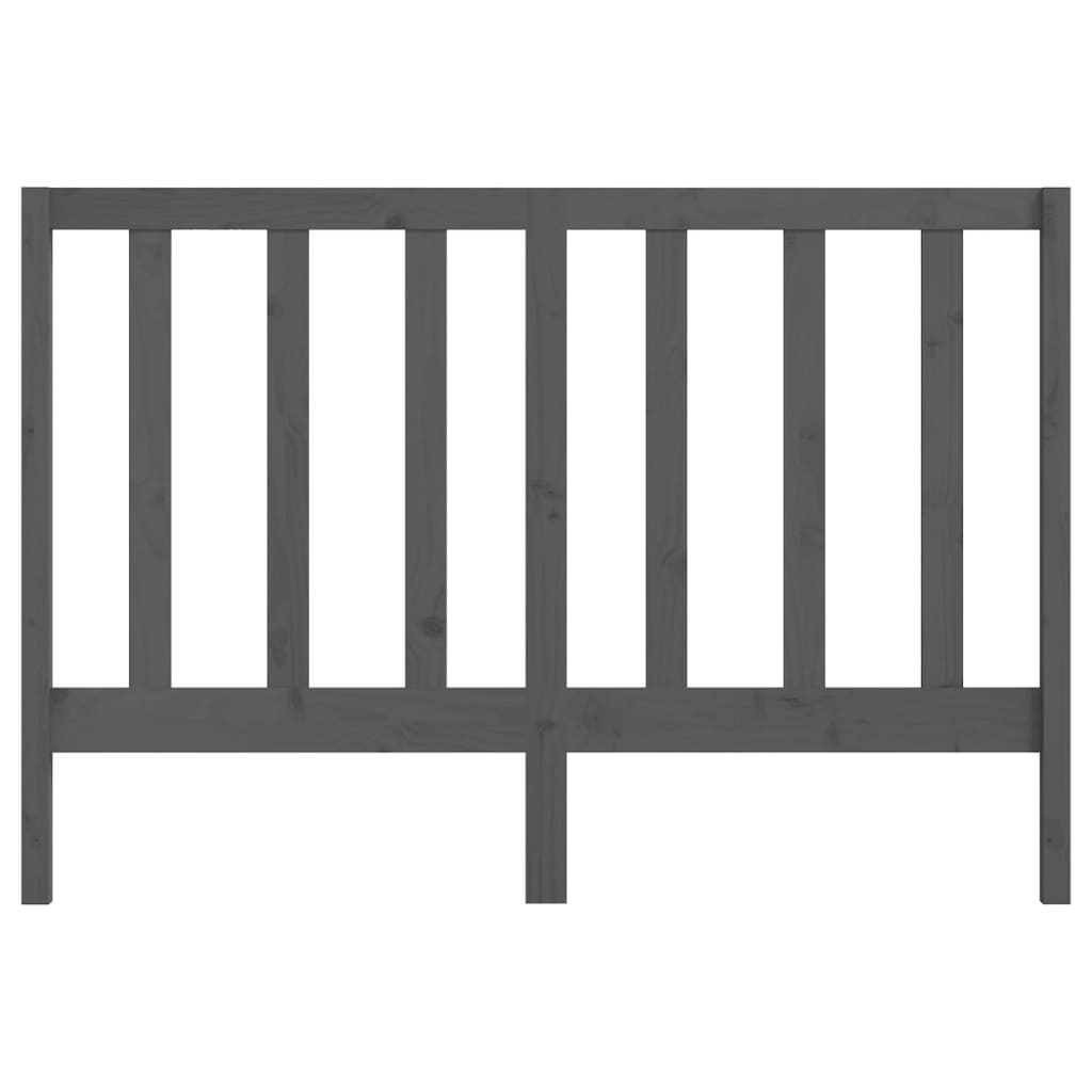 vidaXL Tăblie de pat, gri, 126x4x100 cm, lemn masiv de pin vidaXL Tăblie de pat, gri, 126x4x100 cm, lemn masiv de pin