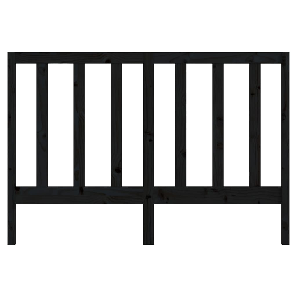 vidaXL Tăblie de pat, negru, 166x4x100 cm, lemn masiv de pin