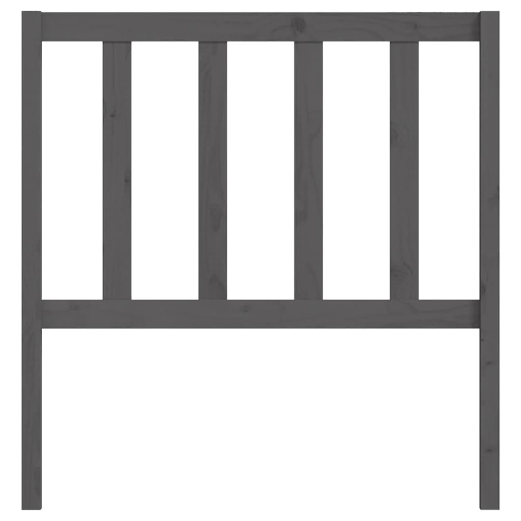 vidaXL Tăblie de pat, gri, 81x4x100 cm, lemn masiv de pin