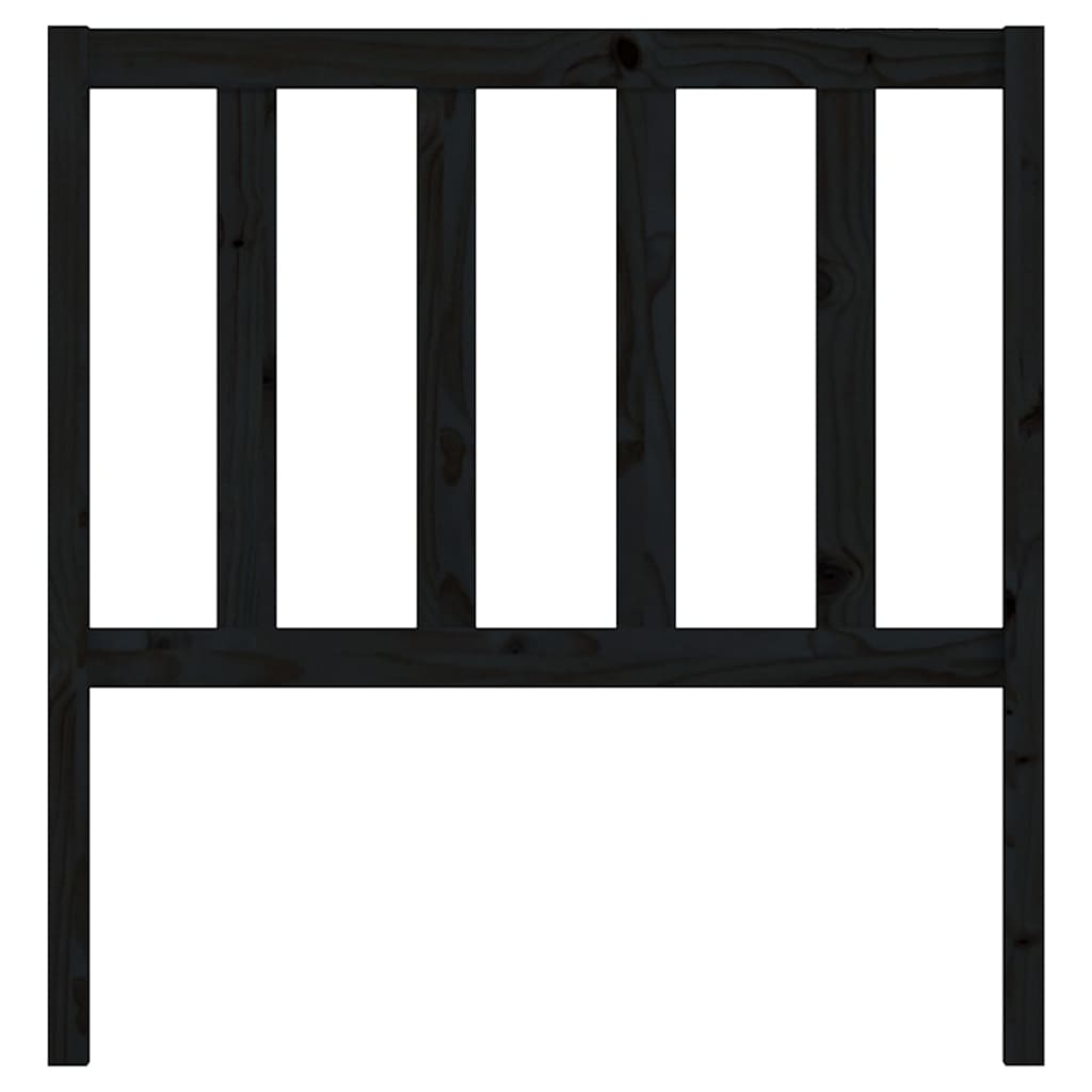 vidaXL Tăblie de pat, negru, 96x4x100 cm, lemn masiv de pin