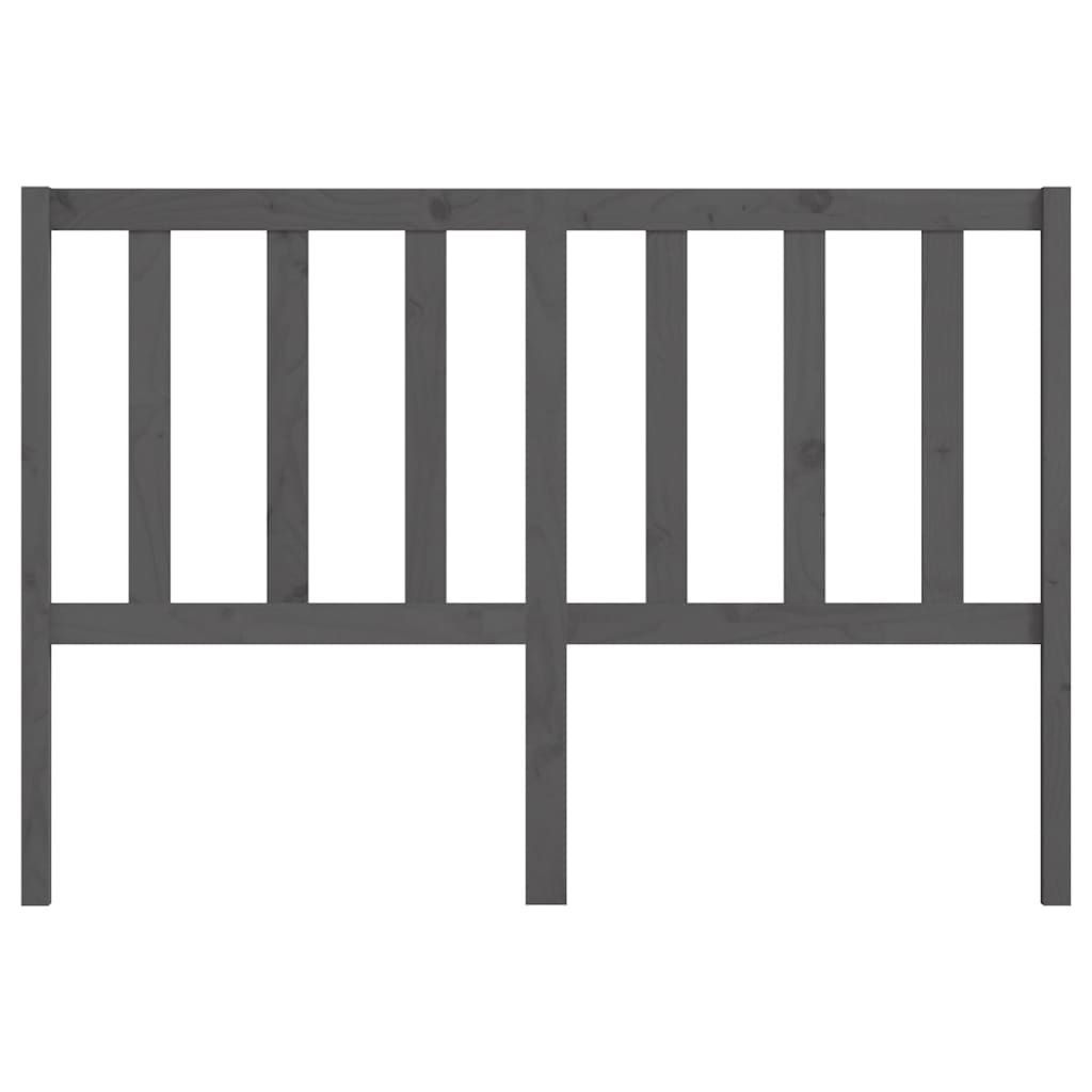 vidaXL Tăblie de pat, gri, 126x4x100 cm, lemn masiv de pin vidaXL Tăblie de pat, gri, 126x4x100 cm, lemn masiv de pin