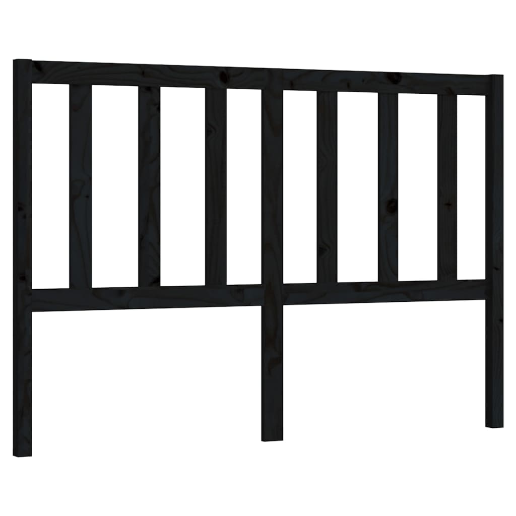 vidaXL Tăblie de pat, negru, 166x4x100 cm, lemn masiv de pin
