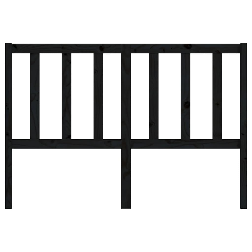 vidaXL Tăblie de pat, negru, 166x4x100 cm, lemn masiv de pin