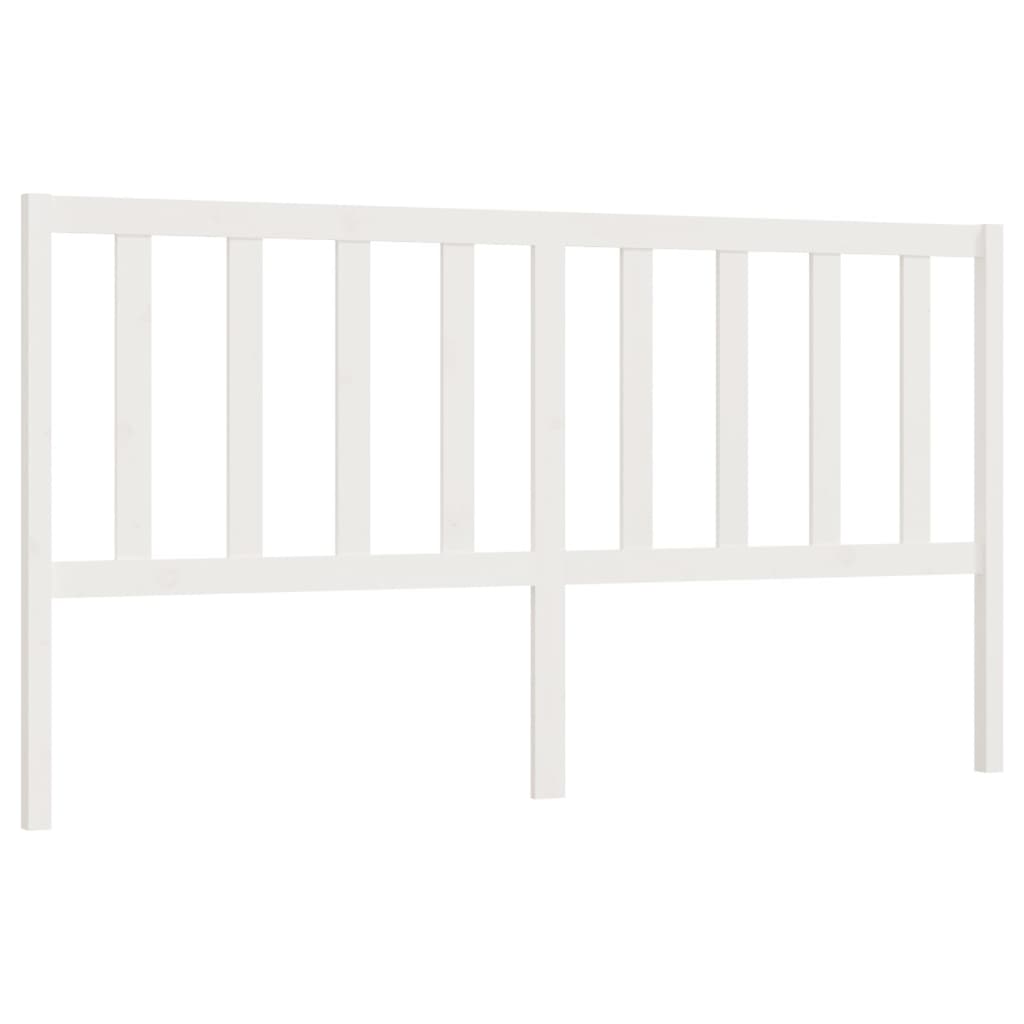 vidaXL Tăblie de pat, alb, 206x4x100 cm, lemn masiv de pin