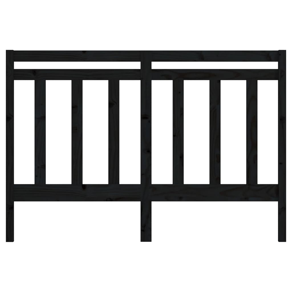 vidaXL Tăblie de pat, negru, 126x4x100 cm, lemn masiv de pin vidaXL Tăblie de pat, negru, 126x4x100 cm, lemn masiv de pin
