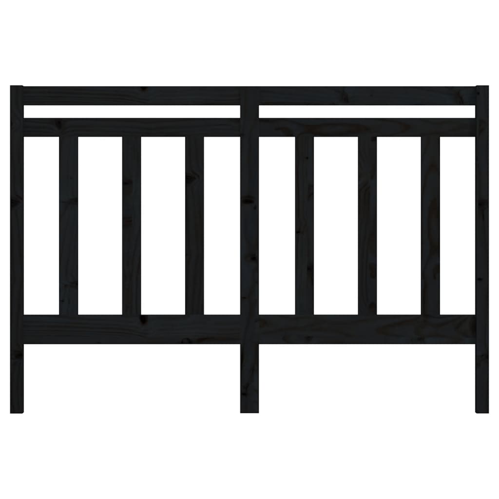 vidaXL Tăblie de pat, negru, 156x4x100 cm, lemn masiv de pin