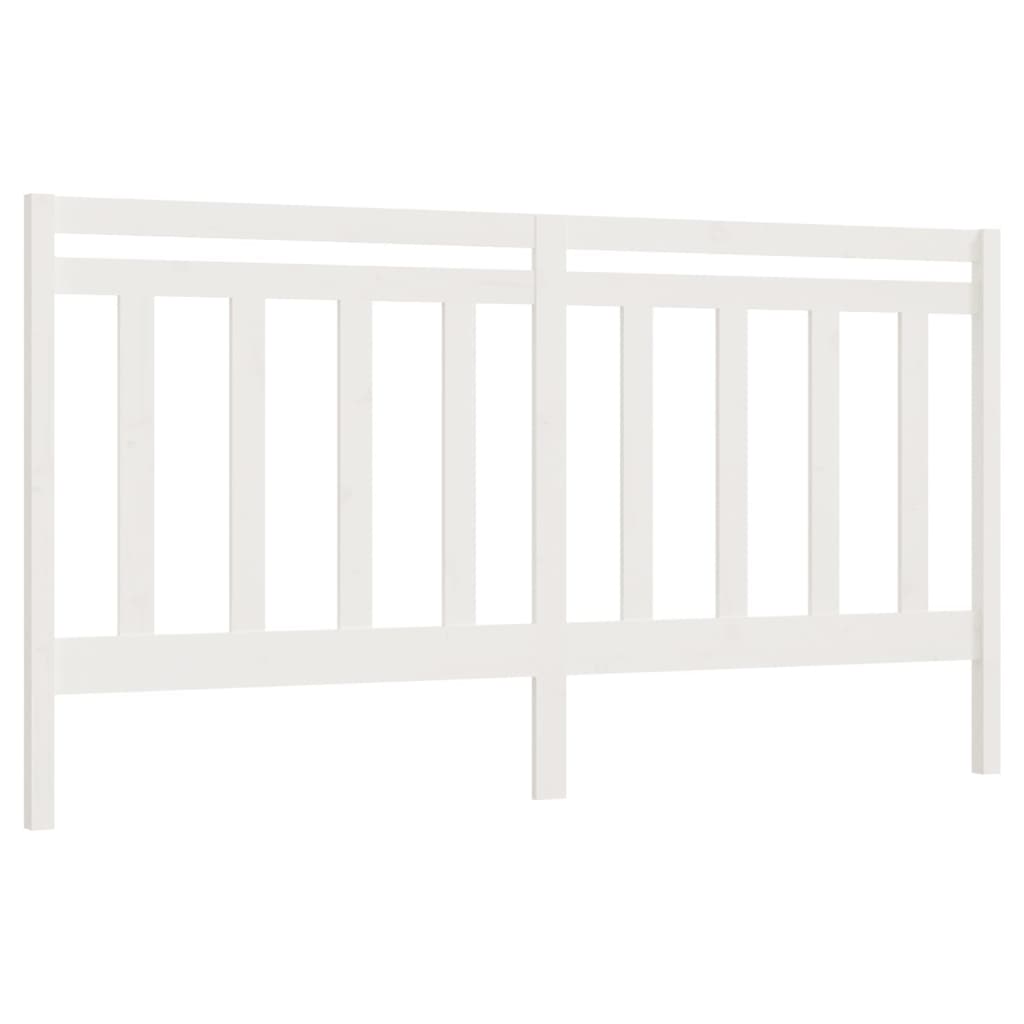 vidaXL Tăblie de pat, alb, 206x4x100 cm, lemn masiv de pin vidaXL Tăblie de pat, alb, 206x4x100 cm, lemn masiv de pin