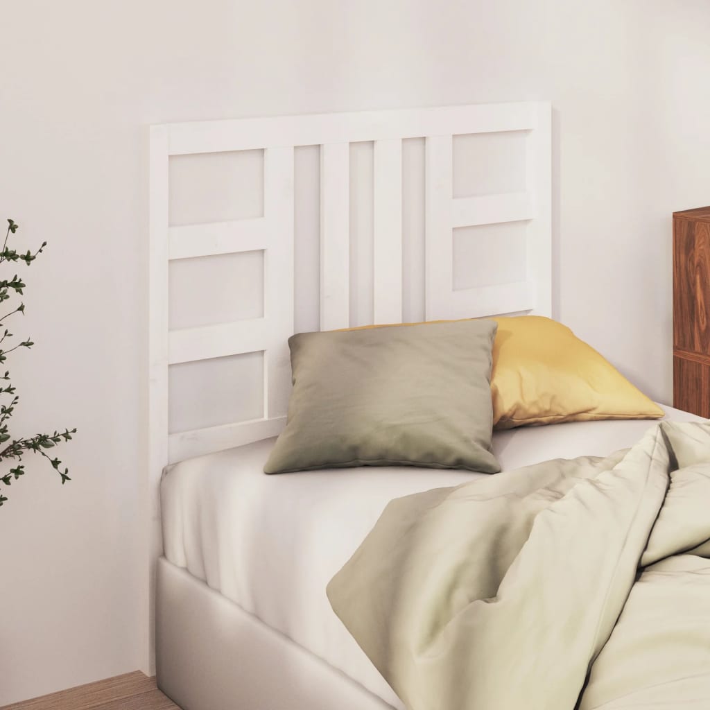 vidaXL Tăblie de pat, alb, 106x4x100 cm, lemn masiv de pin