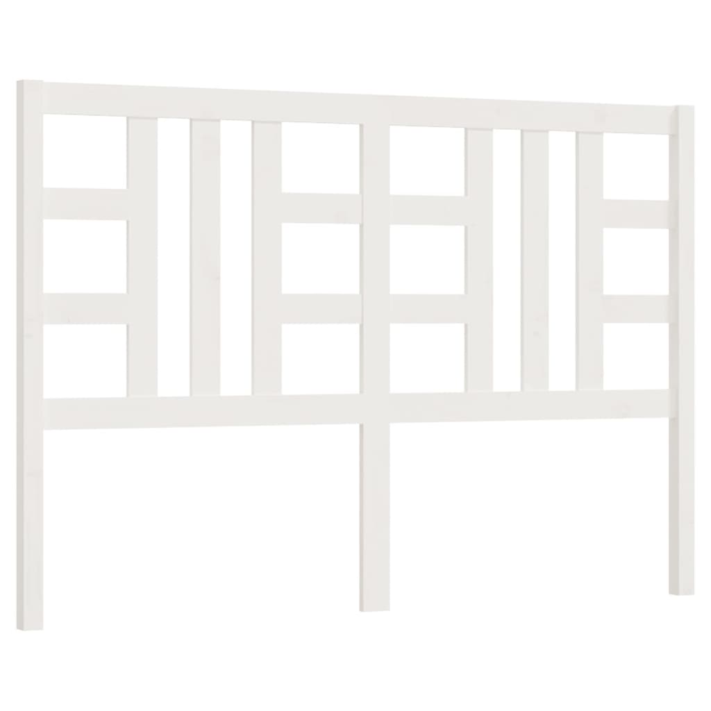 vidaXL Tăblie de pat, alb, 126x4x100 cm, lemn masiv de pin vidaXL Tăblie de pat, alb, 126x4x100 cm, lemn masiv de pin