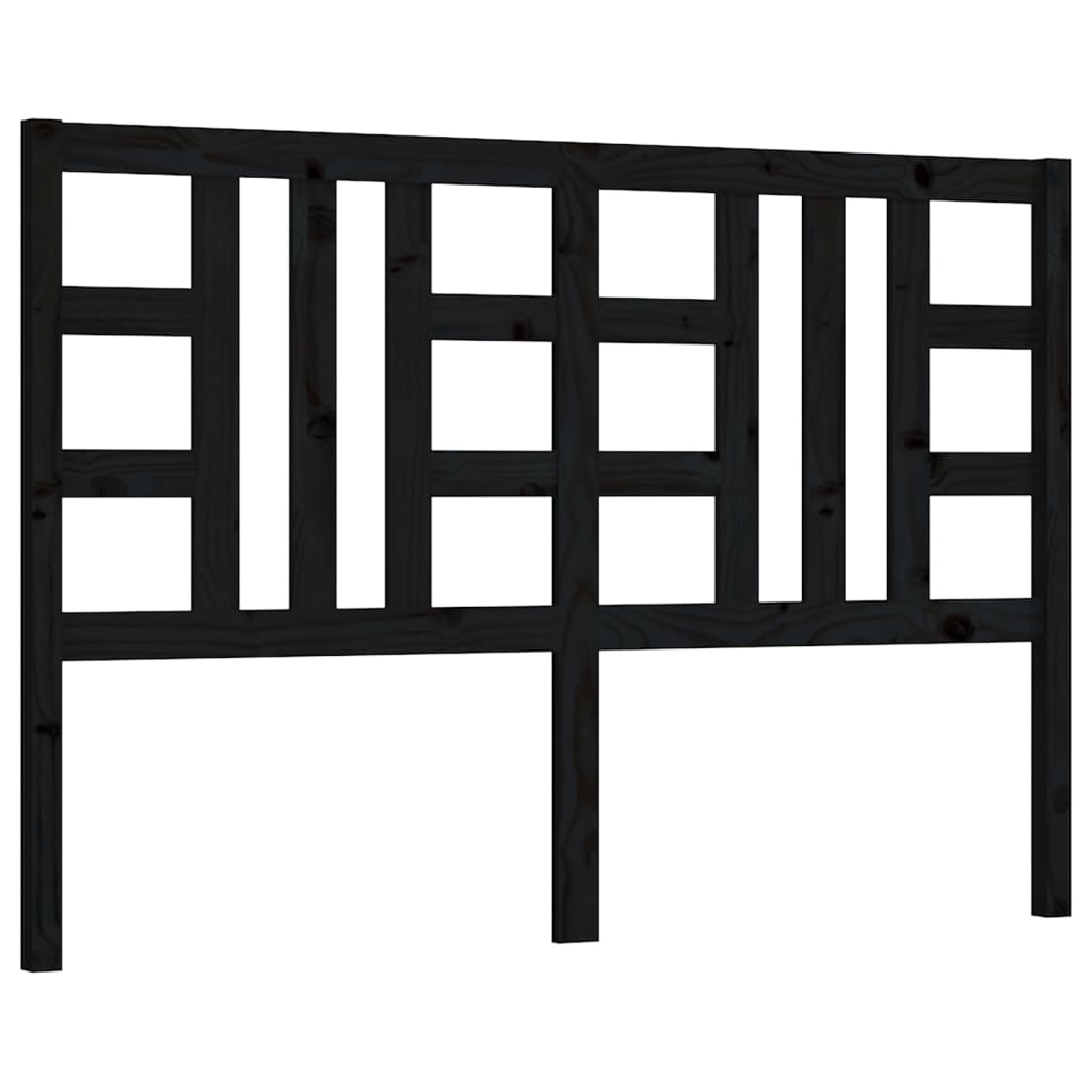 vidaXL Tăblie de pat, negru, 166x4x100 cm, lemn masiv de pin