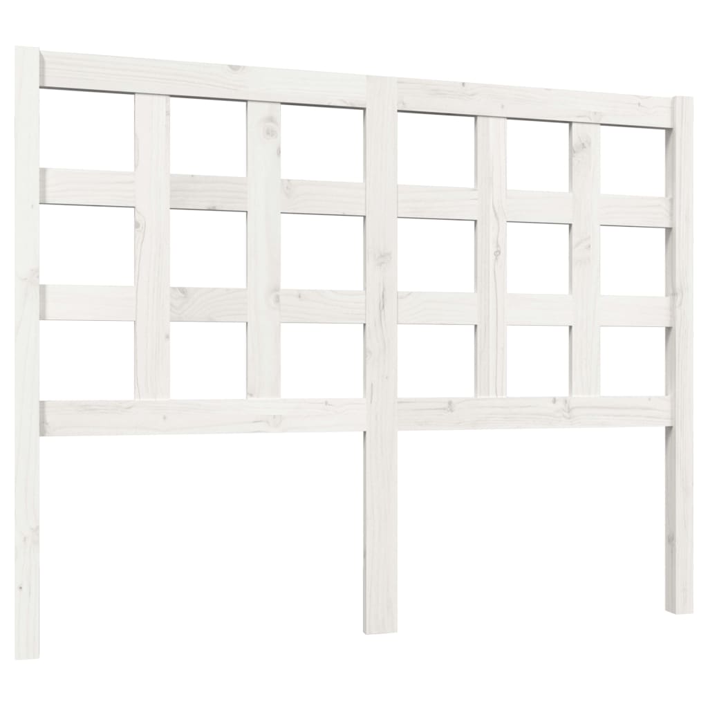 vidaXL Tăblie de pat, alb, 125,5x4x100 cm, lemn masiv de pin