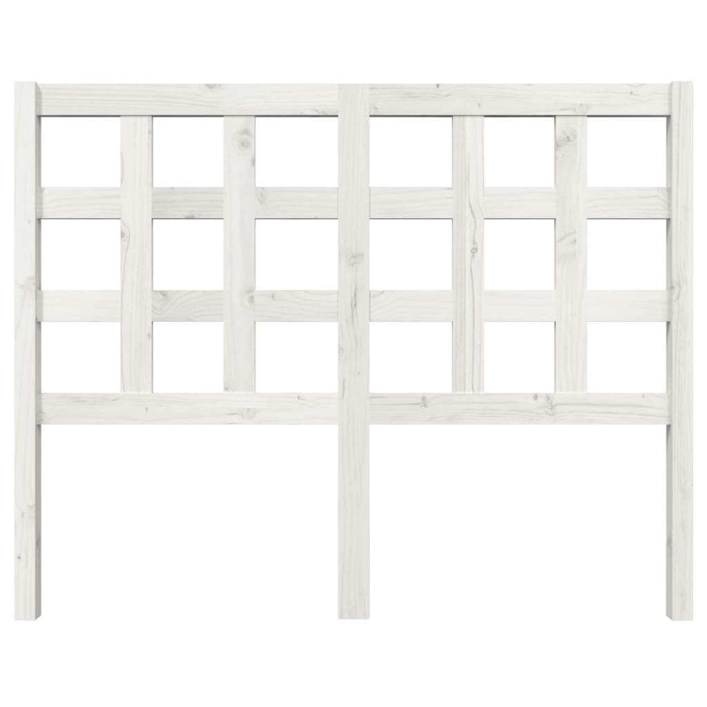 vidaXL Tăblie de pat, alb, 125,5x4x100 cm, lemn masiv de pin