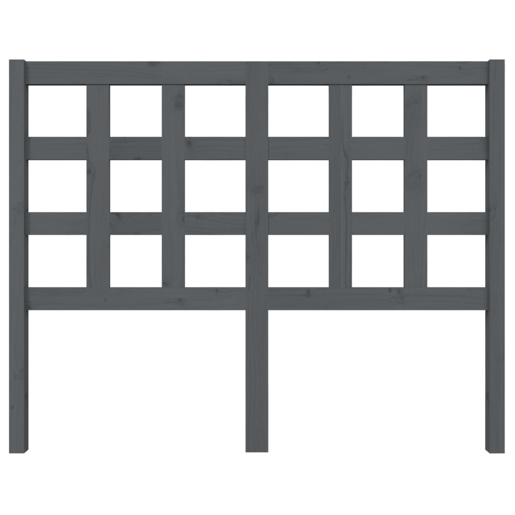 vidaXL Tăblie de pat, gri, 125,5x4x100 cm, lemn masiv de pin vidaXL Tăblie de pat, gri, 125,5x4x100 cm, lemn masiv de pin