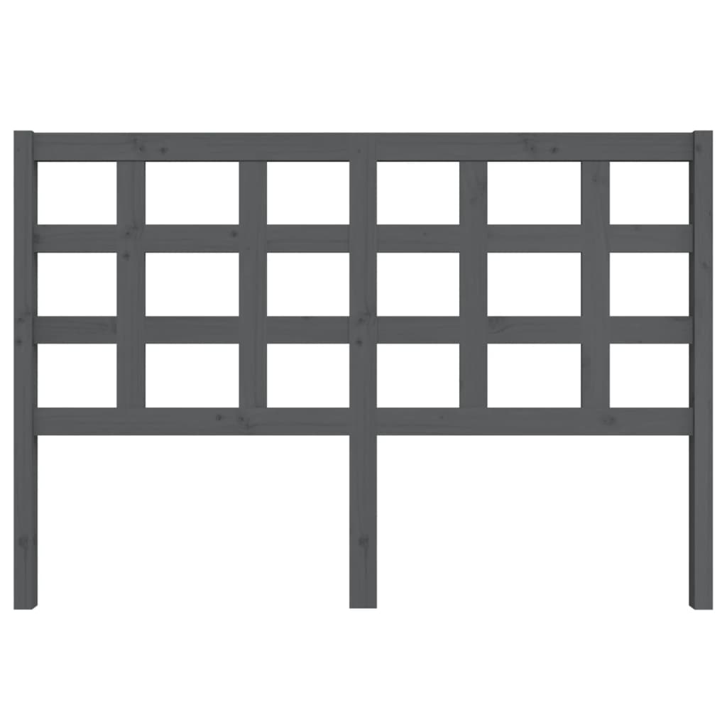 vidaXL Tăblie de pat, gri, 145,5x4x100 cm, lemn masiv de pin