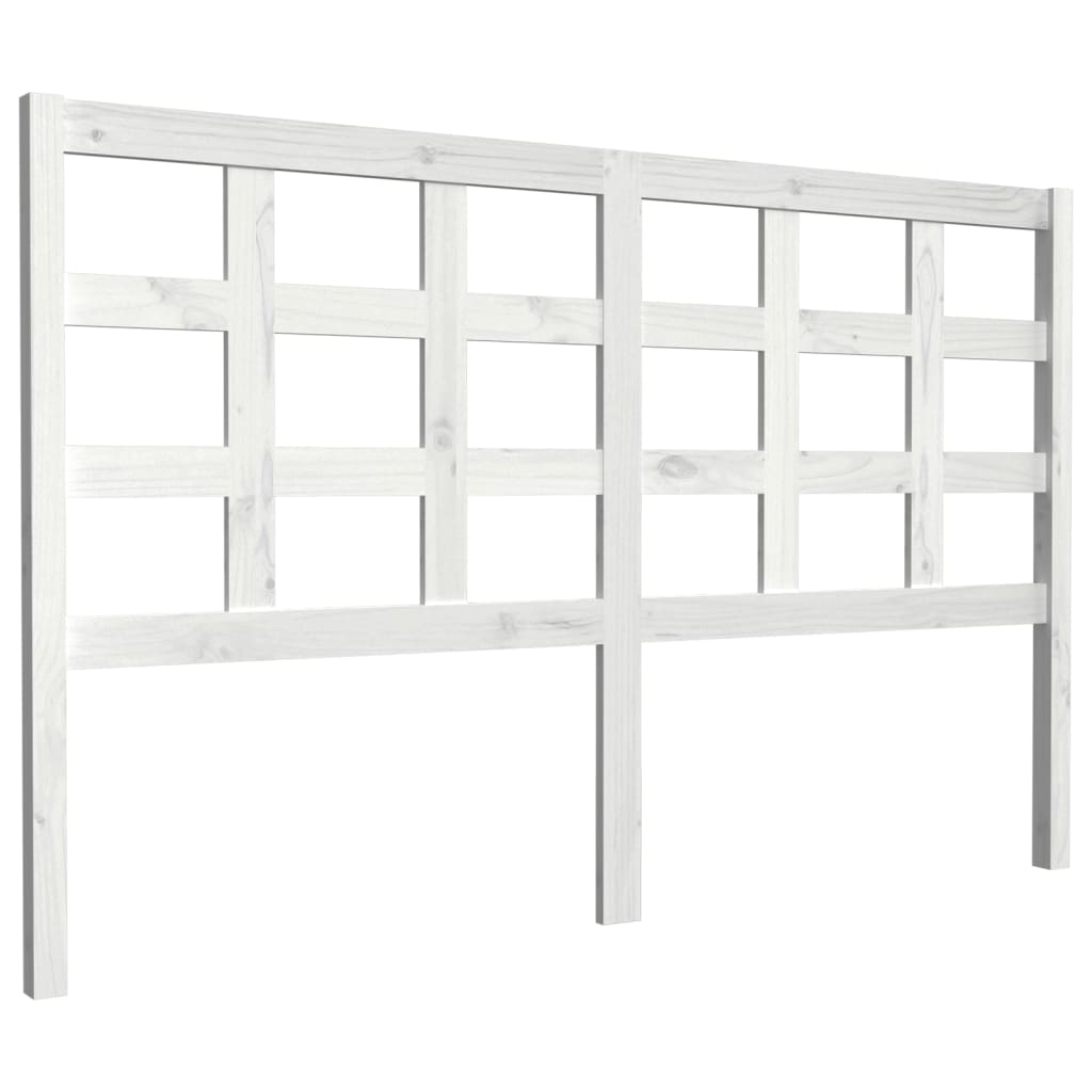 vidaXL Tăblie de pat, alb, 156x4x100 cm, lemn masiv de pin vidaXL Tăblie de pat, alb, 156x4x100 cm, lemn masiv de pin