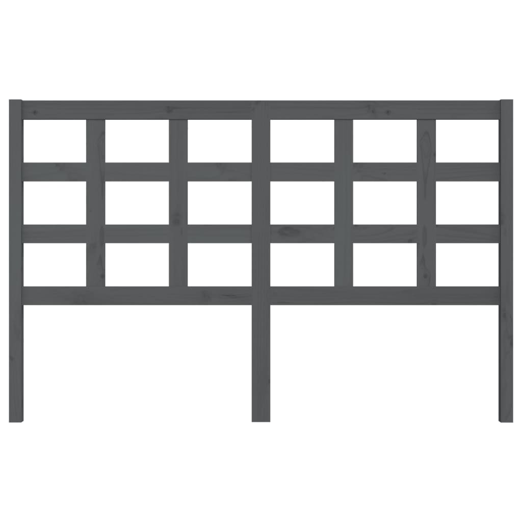 vidaXL Tăblie de pat, gri, 156x4x100 cm, lemn masiv de pin
