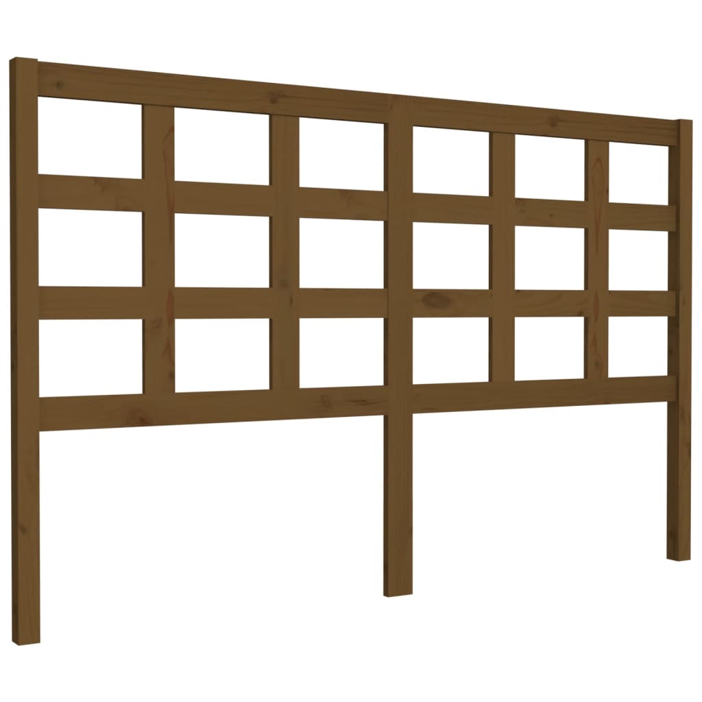 vidaXL Tăblie de pat, maro miere, 156x4x100 cm, lemn masiv de pin