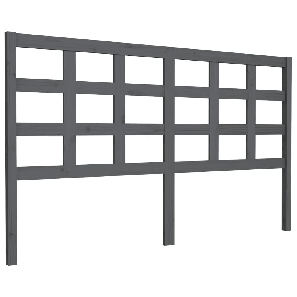 vidaXL Tăblie de pat, gri, 165,5x4x100 cm, lemn masiv de pin