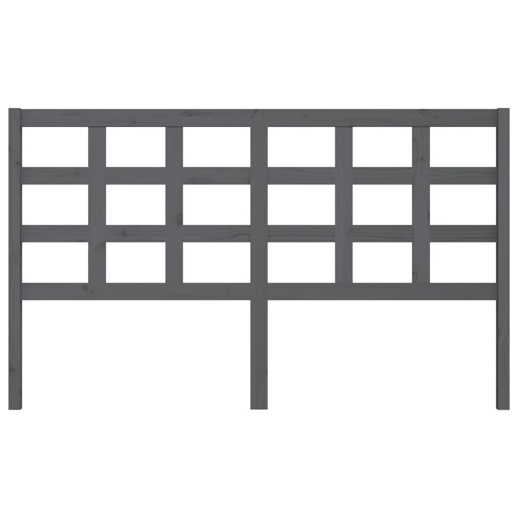vidaXL Tăblie de pat, gri, 165,5x4x100 cm, lemn masiv de pin
