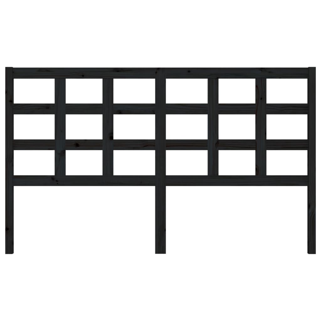 vidaXL Tăblie de pat, negru, 165,5x4x100 cm, lemn masiv de pin