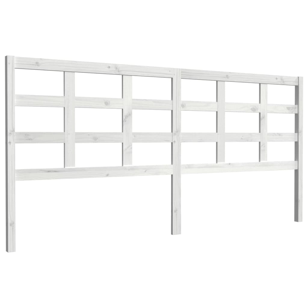 vidaXL Tăblie de pat, alb, 205,5x4x100 cm, lemn masiv de pin vidaXL Tăblie de pat, alb, 205,5x4x100 cm, lemn masiv de pin