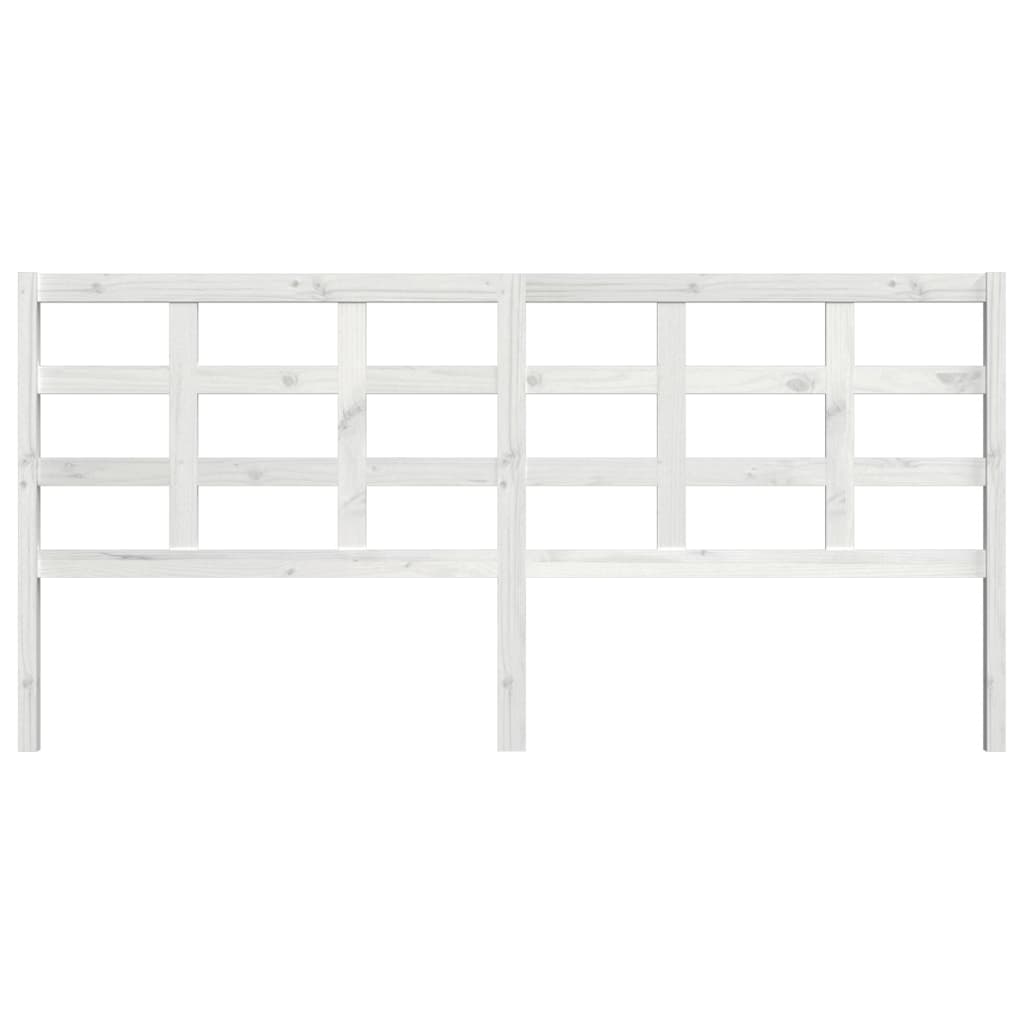vidaXL Tăblie de pat, alb, 205,5x4x100 cm, lemn masiv de pin vidaXL Tăblie de pat, alb, 205,5x4x100 cm, lemn masiv de pin