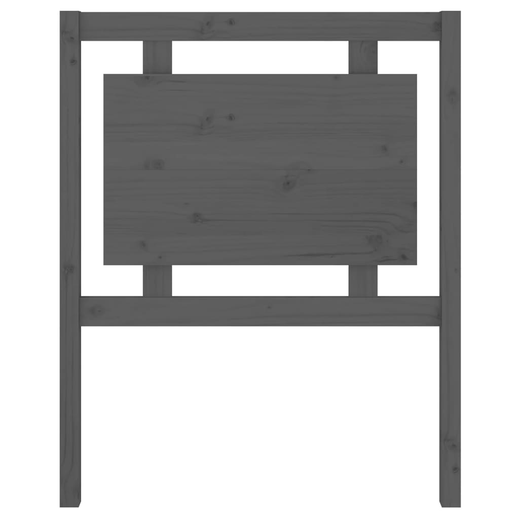 vidaXL Tăblie de pat, gri, 80,5x4x100 cm, lemn masiv de pin