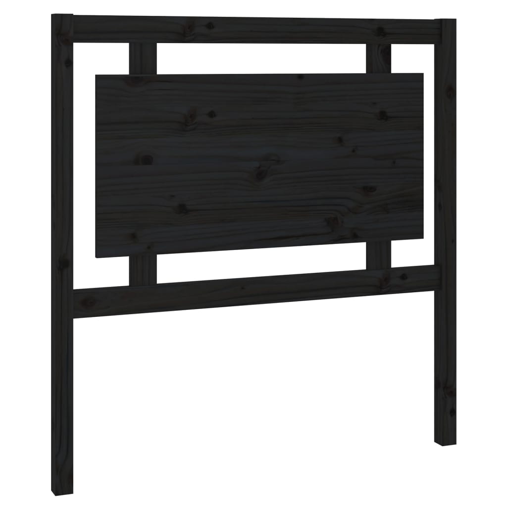 vidaXL Tăblie de pat, negru, 95,5x4x100 cm, lemn masiv de pin