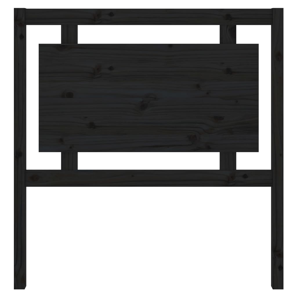 vidaXL Tăblie de pat, negru, 95,5x4x100 cm, lemn masiv de pin
