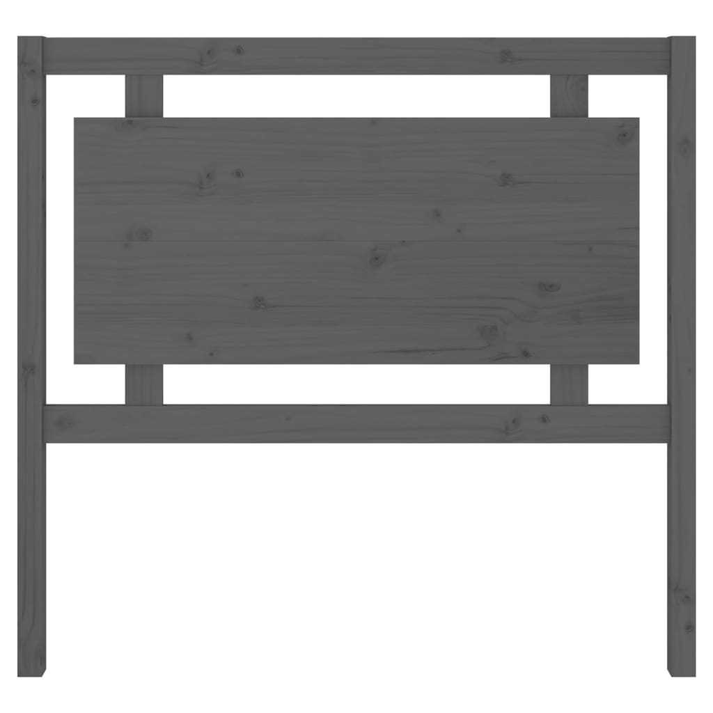 vidaXL Tăblie de pat, gri, 105,5x4x100 cm, lemn masiv de pin vidaXL Tăblie de pat, gri, 105,5x4x100 cm, lemn masiv de pin