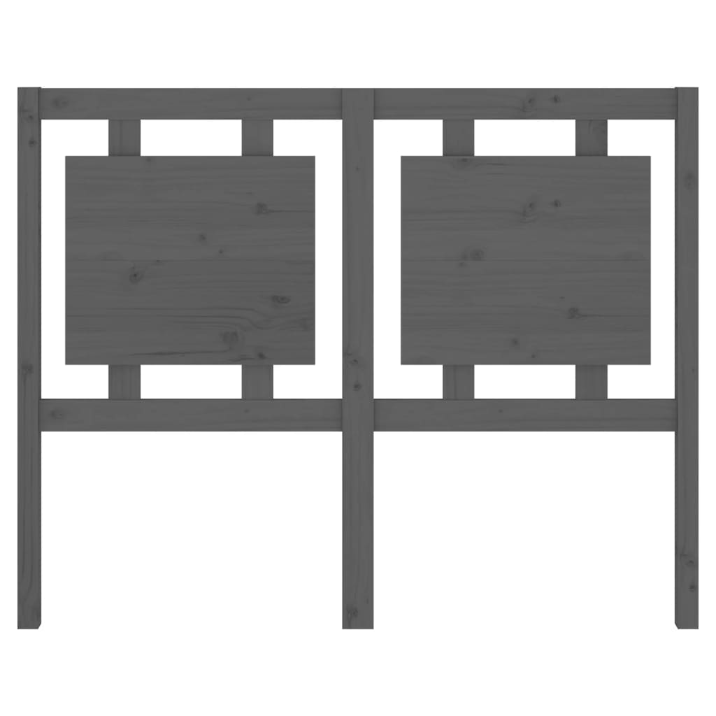 vidaXL Tăblie de pat, gri, 125,5x4x100 cm, lemn masiv de pin vidaXL Tăblie de pat, gri, 125,5x4x100 cm, lemn masiv de pin