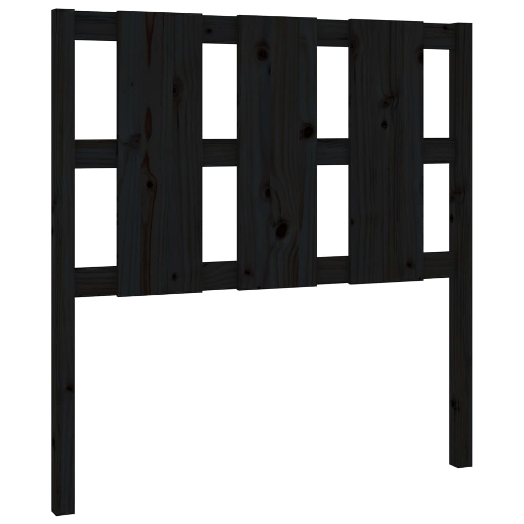 vidaXL Tăblie de pat, negru, 95,5x4x100 cm, lemn masiv de pin