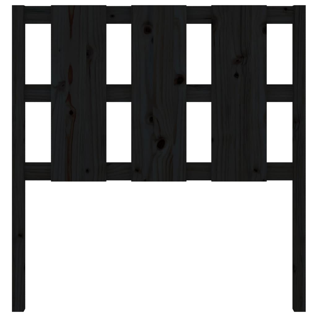 vidaXL Tăblie de pat, negru, 95,5x4x100 cm, lemn masiv de pin